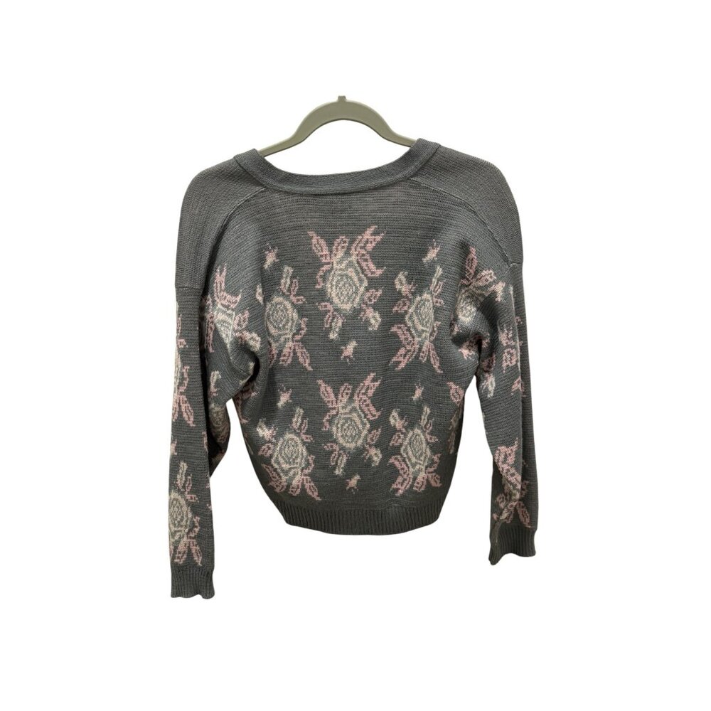 Miss Pendleton Wool Floral Pattern Button-Up Crop… - image 5